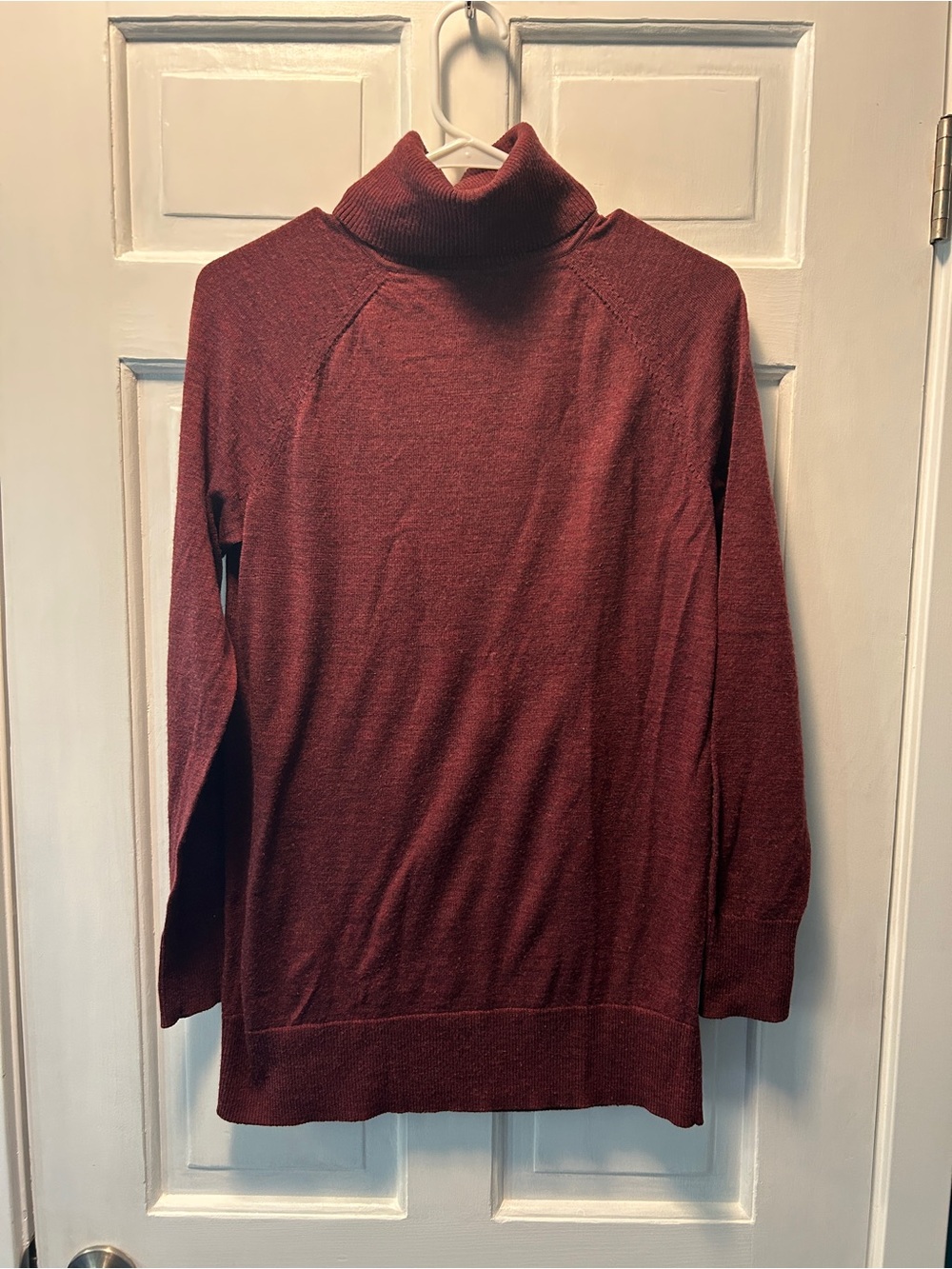 GAP Women's Merino Wool Tunic Length Turtleneck  Sweater